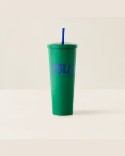 Becher Polo Icon mit Strohhalm Green