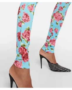 Bedruckte Leggings Blau