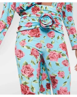 Bedruckte Leggings Blau