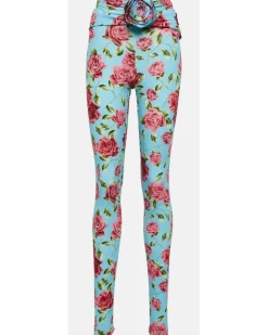 Bedruckte Leggings Blau