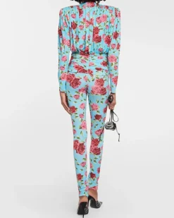 Bedruckte Leggings Blau