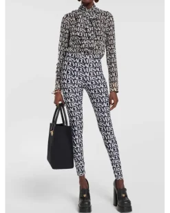 Bedruckte Leggings Schwarz