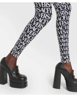 Bedruckte Leggings Schwarz