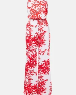 Bedruckter Jumpsuit Naomi Rot