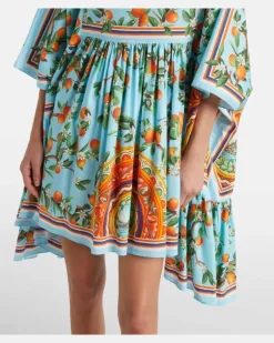 Bedruckter Kaftan aus Baumwolle Multicolor