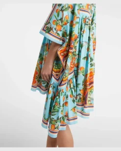 Bedruckter Kaftan aus Baumwolle Multicolor