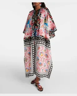 Bedruckter Kaftan Capri aus Baumwolle Multicolor