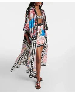 Bedruckter Kaftan Capri aus Baumwolle Multicolor