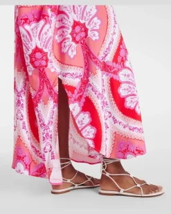 Bedruckter Kaftan Carlotta aus Satin Multicolor