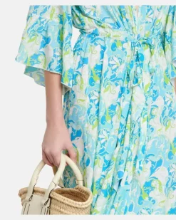 Bedruckter Kaftan Melissa Blau