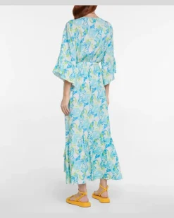Bedruckter Kaftan Melissa Blau