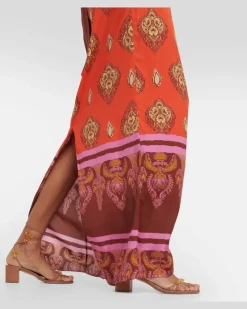 Bedruckter Kaftan Orange
