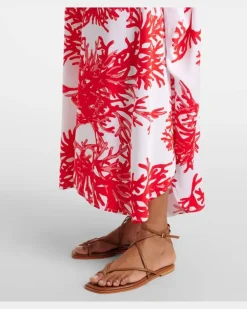 Bedruckter Kaftan Vanessa Rot