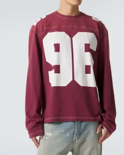 Bedrucktes Longsleeve aus Baumwolle Rot