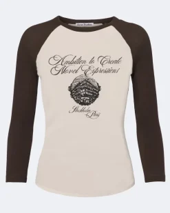 Bedrucktes Longsleeve aus Baumwoll-Jersey Multicolor
