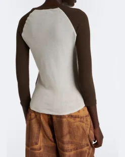 Bedrucktes Longsleeve aus Baumwoll-Jersey Multicolor