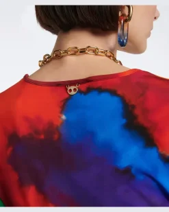 Bedrucktes Longsleeve aus Jersey Multicolor