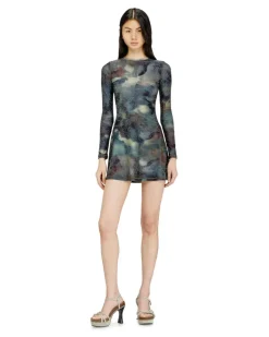 Bedrucktes Minikleid mit Kristalldetails - Kleider - Damen - Bunt