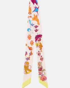 Bedrucktes Tuch aus Seiden-Twill Multicolor
