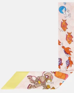 Bedrucktes Tuch aus Seiden-Twill Multicolor