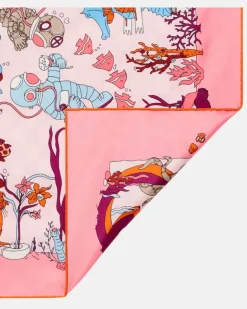 Bedrucktes Tuch aus Seiden-Twill Multicolor