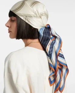 Bedrucktes Tuch aus Seiden-Twill Multicolor