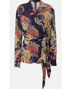 Bedrucktes Wickeltop Multicolor