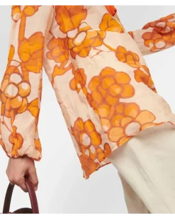 Bedruckte Tunika Orange