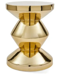 Beistelltisch in Sanduhr-Design - Gold