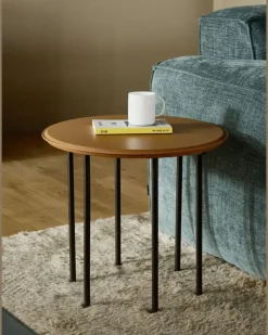 Beistelltisch mit sechs Beinen (48,5cm x 45cm) - Braun