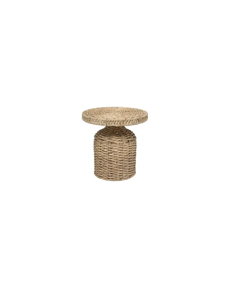 Beistelltisch Rotin - Holz natur - Wasserhyazinthe