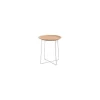 Beistelltisch Smart Wood - Holz natur - verchromter Stahl - Designer Philippe Starck