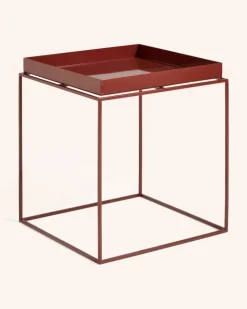 Beistelltisch Tray rot Braun