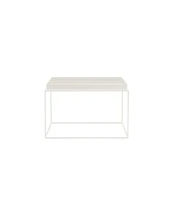 Beistelltisch Tray - Weiß - lackierter Stahl - Designer Hay Studio