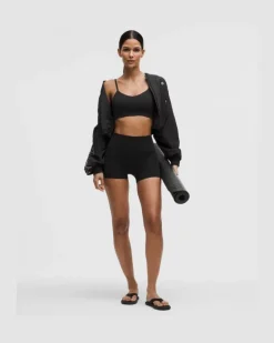 Bend This BH mit Spaghetti-Trägern Leichter Halt für A–C-Cups für Frauen – Größe in Black