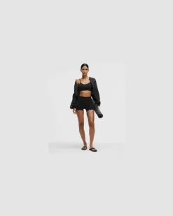 Bend This BH mit Spaghetti-Trägern Leichter Halt für A–C-Cups für Frauen – Größe in Black
