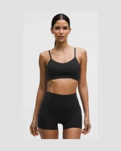 Bend This BH mit Spaghetti-Trägern Leichter Halt für A–C-Cups für Frauen – Größe in Black