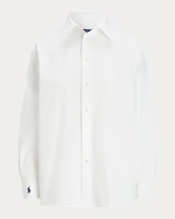 Übergroßes Baumwollhemd White