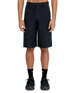 Bermudashorts aus Leinenmischung mit Garment-Dye-Färbung - Kurze Hosen - Herren - Schwarz