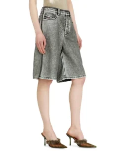 Bermudashorts aus PU - Hosen - Damen - Grau