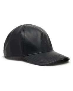Beschichtete Baseballkappe mit geprägtem Logo - Hüte - Herren - Schwarz