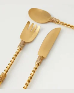 Besteckset Joyas en Casa, 3-teilig Gold