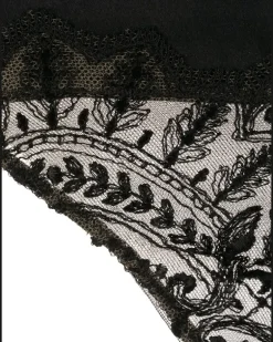Bestickter 'Christmas' Tanga - Schwarz