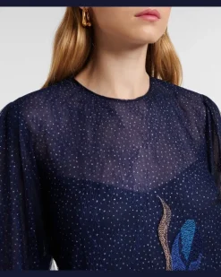 Bestickter Kaftan Blau