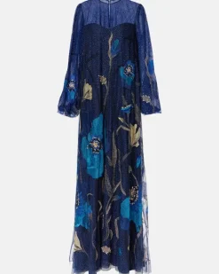 Bestickter Kaftan Blau