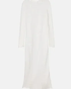 Bestickter Kaftan Cove aus Baumwolltüll Weiß