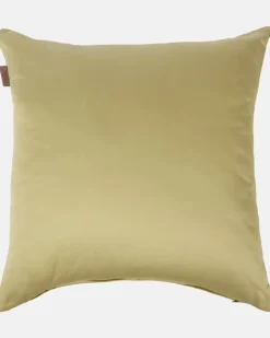 Besticktes Kissen aus Baumwollsatin GrüN