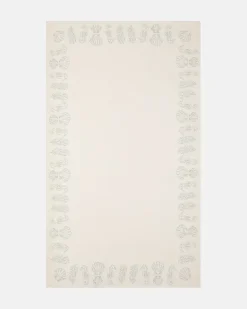 Bestickte Tischdecke Blau