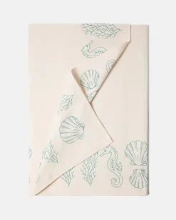 Bestickte Tischdecke Blau