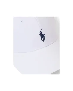 Bestickte Twill-Kappe mit Pony White